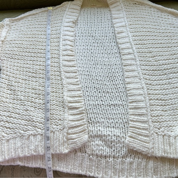 Anthropologie Moth Chunky Knit Open Front Cardigan Size Medium - Picture 4 of 7
